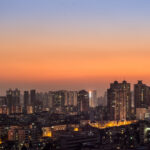 twilight view of Guangzhou city
